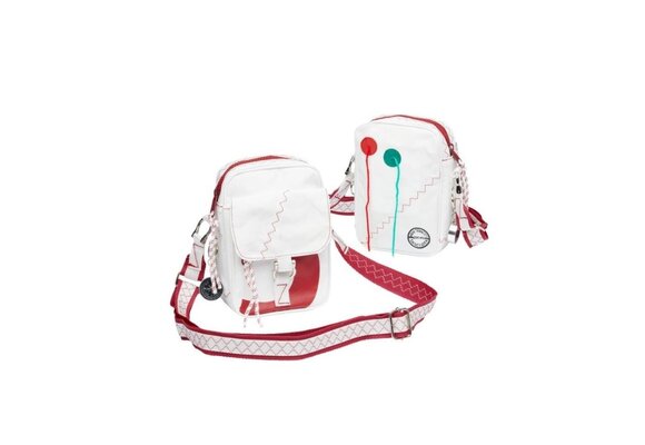 Zeildoek schoudertas compact Sea Pearl rood