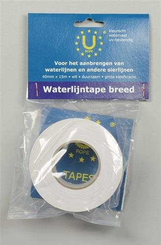 Waterlijntape 40 mm x 15 m wit