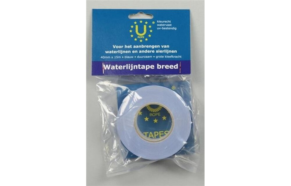 Waterlijntape 40 mm x 15 m blauw