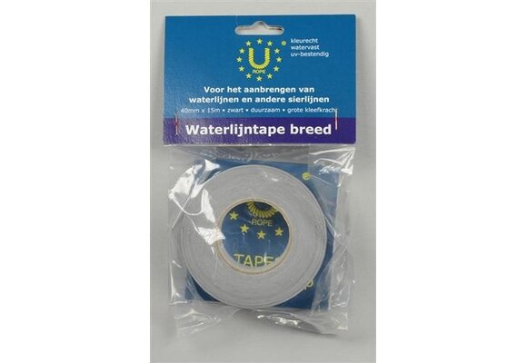 Waterlijntape 40 mm x 15 m zwart