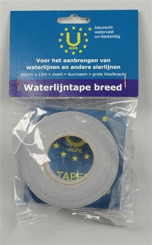 Waterlijntape 40 mm x 15 m zwart