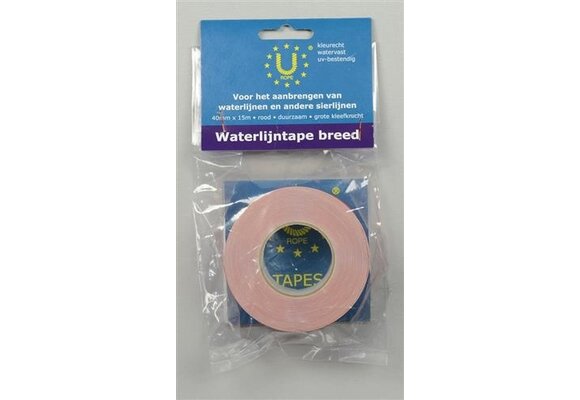 Waterlijntape 40 mm x 15 m rood