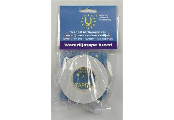 Waterlijntape 40 mm x 15 m grijs