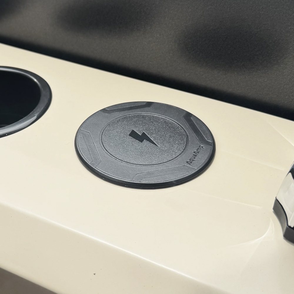AquaAmp 115 Circular surface mount, 15W Qi2, standaard magneet