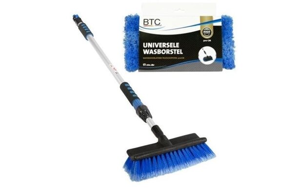BTC LINE BLUE wasborstel telescopische steel blauw