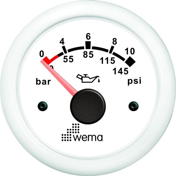 Wema Oliedruk meter wit 10bar