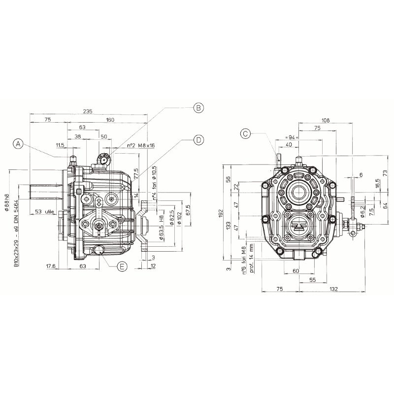Technodrive TMC 40P Keerkoppeling