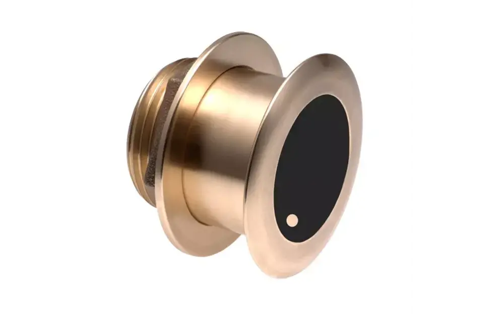Raymarine B164-0 Bronzen Low Profile ThruHull diepte/temp transducer, 0°. 1000W, 9mtr kabel. ( 8 pins)
