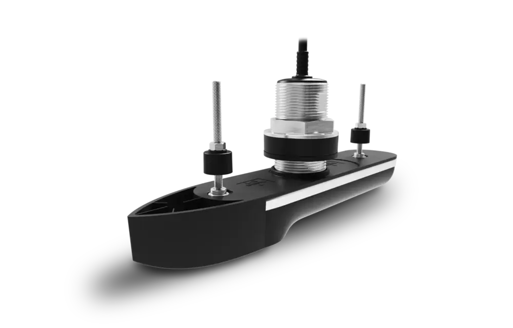 Raymarine RVM-400 RealVision 3D RVS Thru Hull Transducer 0°/ <6°, Directe aansluiting op AXIOM2 PRO-RVM en RVM1600, kabellengte 8mtr Pakket bestaande uit RVM412 RealVision 3D RVS thru-hull tranducers (stuur-en bakboord), (>6°/ <18°), 2x 2mtr, Y-kabel en 8