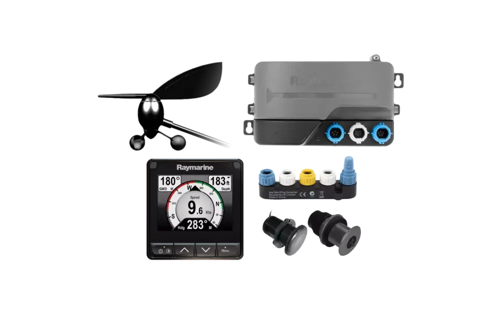 Raymarine i70s Systeempakket: i70s instr.,E22078 wind en A22154 diepte/log,iTC-5,3m backbone,5-weg connector,2 terminators en voedingskabel