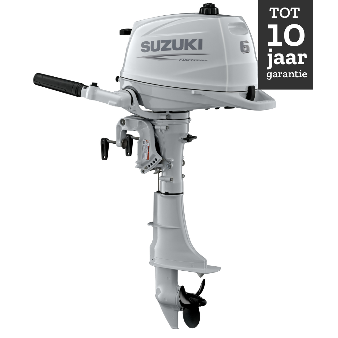 Suzuki buitenboordmotor 6pk - DF6A - Kortstaart - Wit