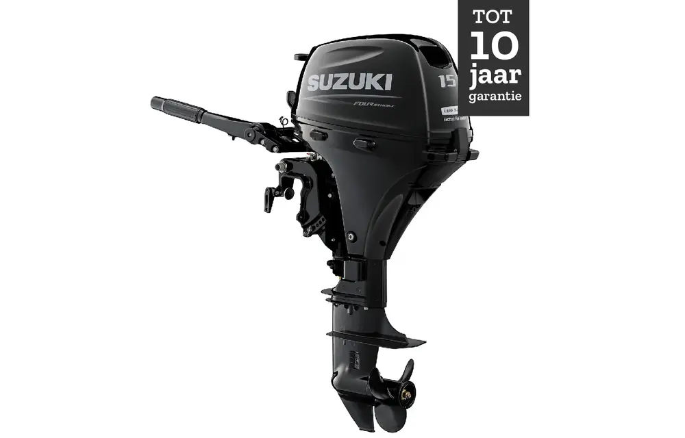 Suzuki buitenboordmotor 15 pk – DF15A - Langstaart – Zwart
