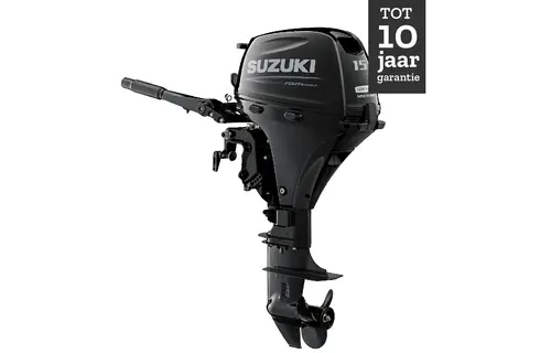 Suzuki buitenboordmotor 15 pk – DF15A - Langstaart – Zwart