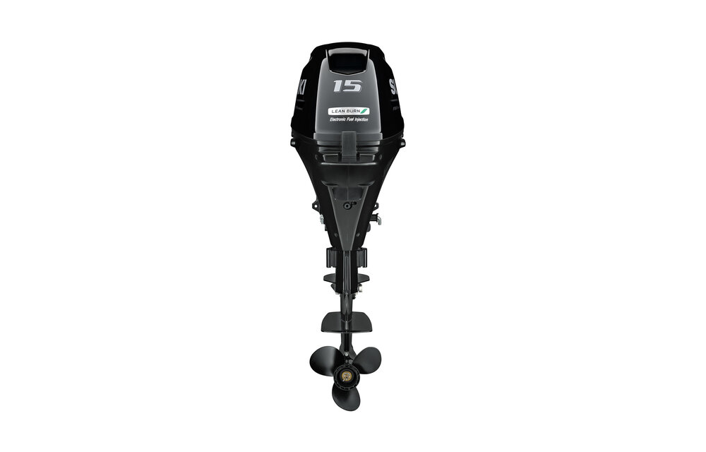 Suzuki buitenboordmotor 15 pk – DF15A - Langstaart – Zwart