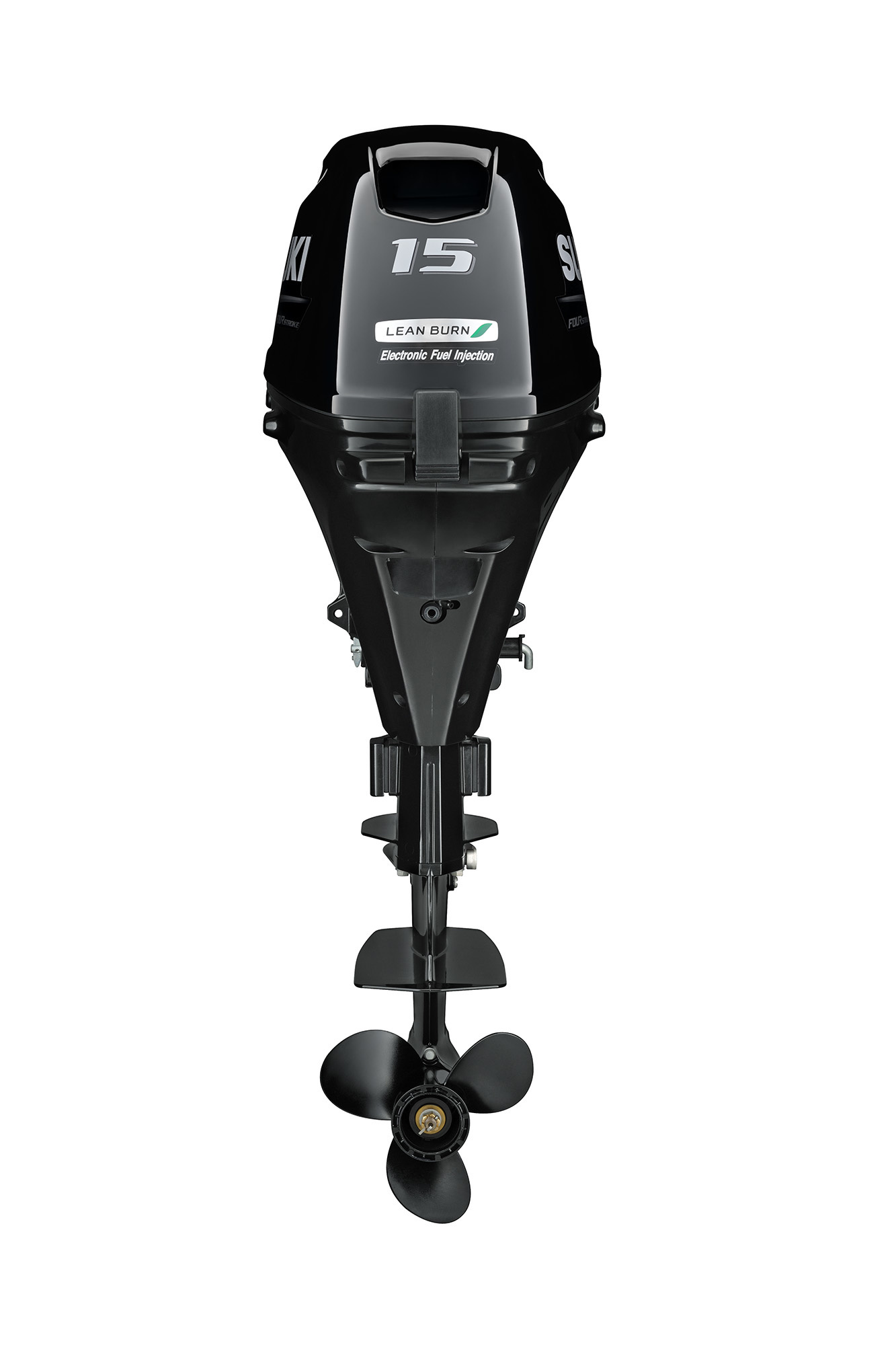 Suzuki buitenboordmotor 15 pk – DF15A - Langstaart – Zwart