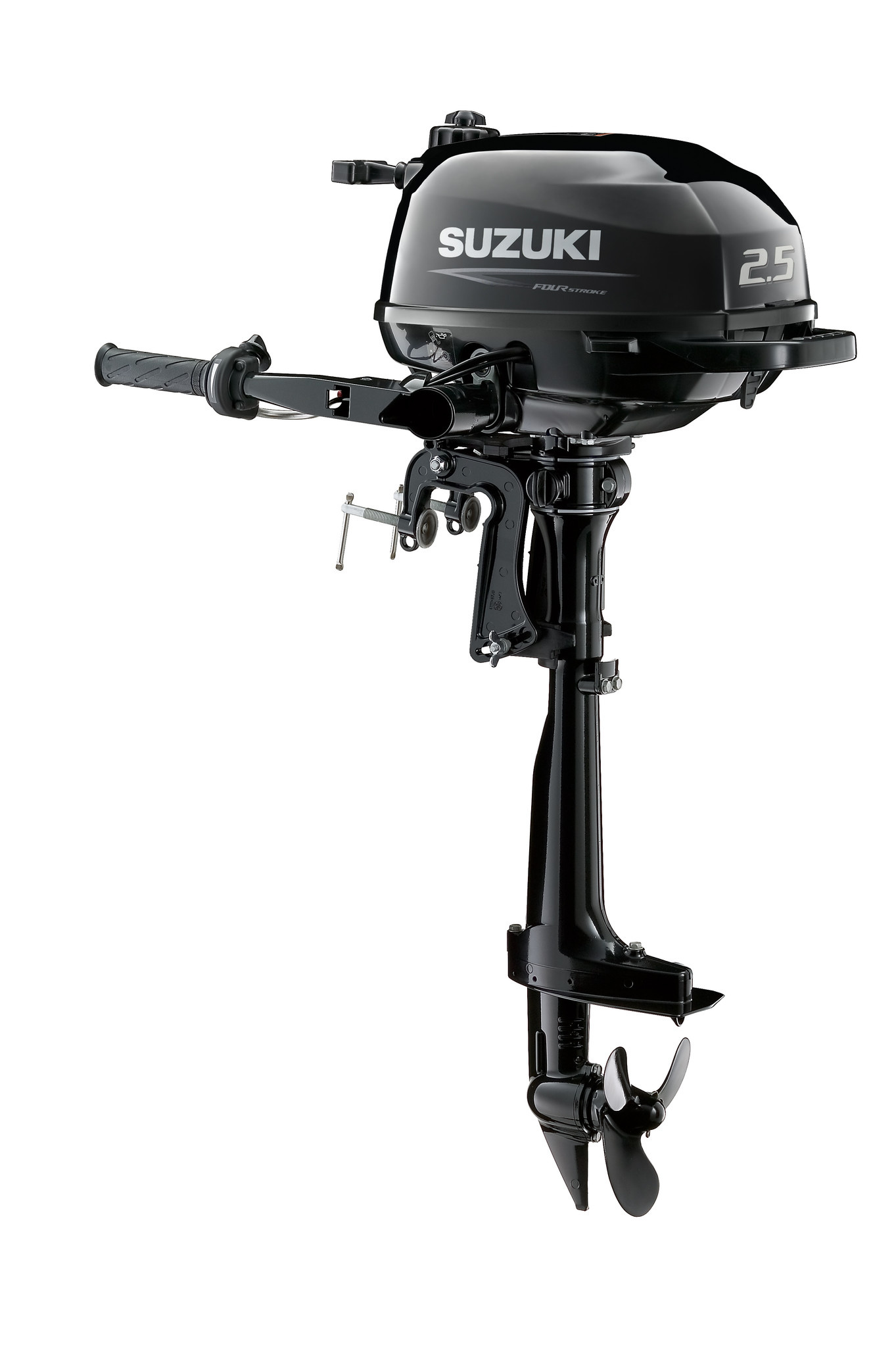 Suzuki  buitenboord motor 2.5pk - DF2.5 - Kortstaart - Zwart