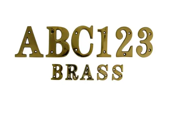 Messing letters en cijfers 4 cm - Letter A