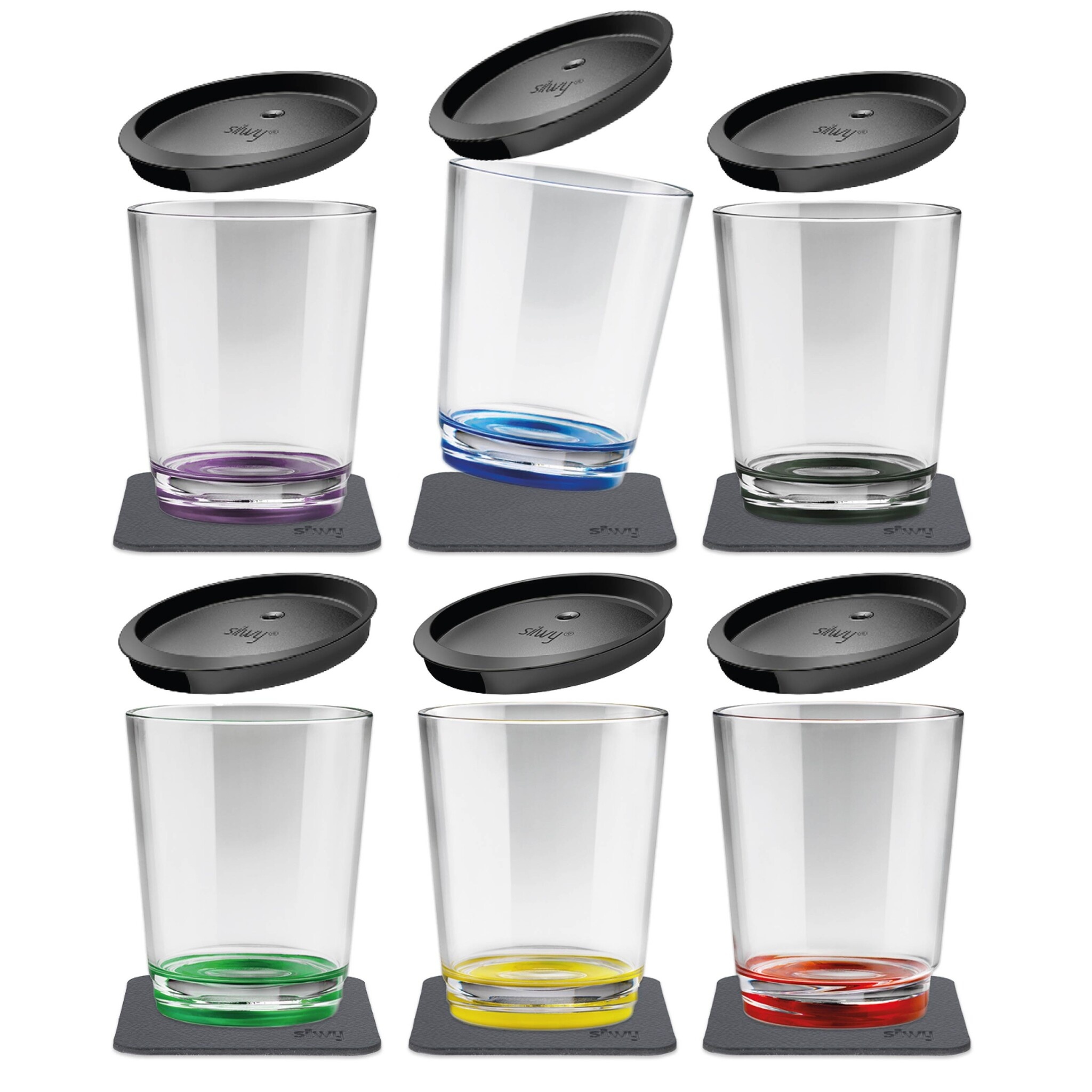 Silwy Magnetische drinkbekers - set van 6