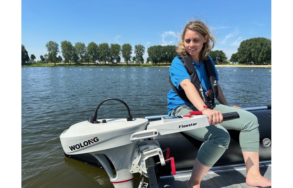 Wolong Elektrische buitenboord motor - Flowstar 1.0 kortstaart met knuppel/accu