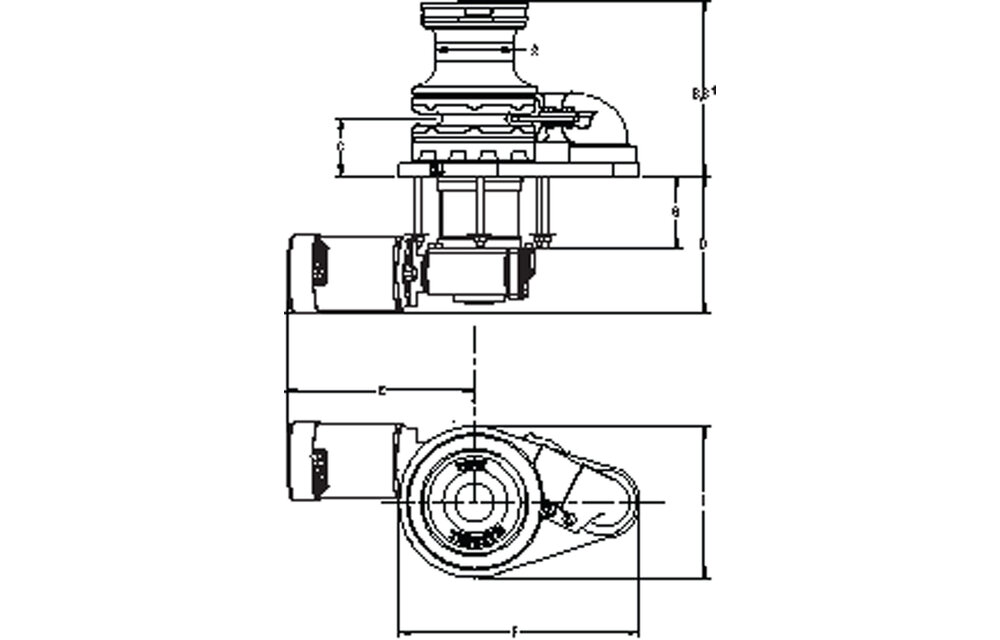 VETUS 1000 VWC Hyd Kaapstander CW
