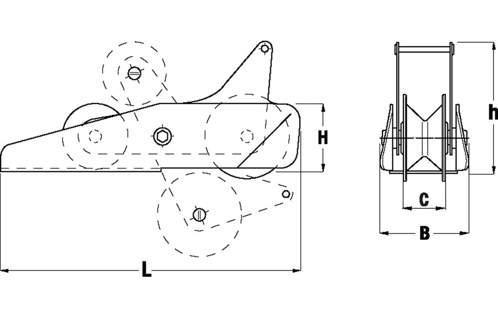 VETUS MAXWELL scharnierende boegrol type