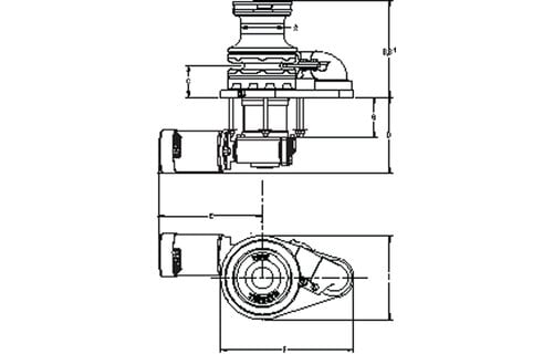 VETUS MAXWELL 3500 VWCLP 24 V 100TDC, kettingwiel voor 8-13 mm ketting
