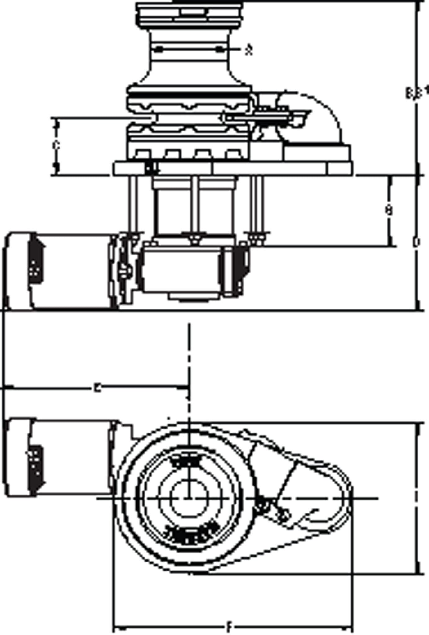 VETUS MAXWELL 3500 VWCLP 24 V 100TDC, kettingwiel voor 8-13 mm ketting