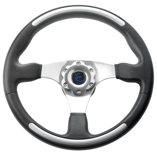 VETUS Driespaaks sportstuur, 35 cm, zwart met aluminium