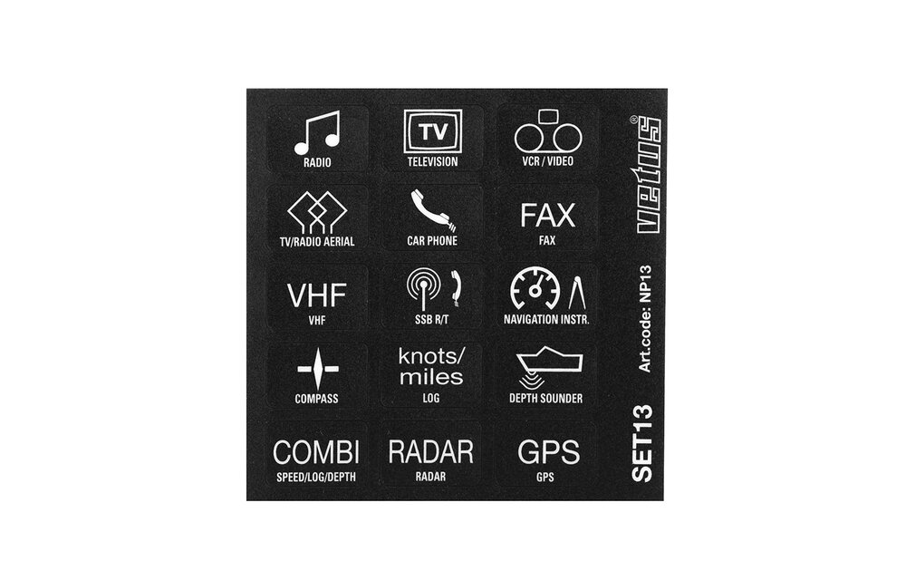 VETUS Set tekstplaatjes NP13 tbv