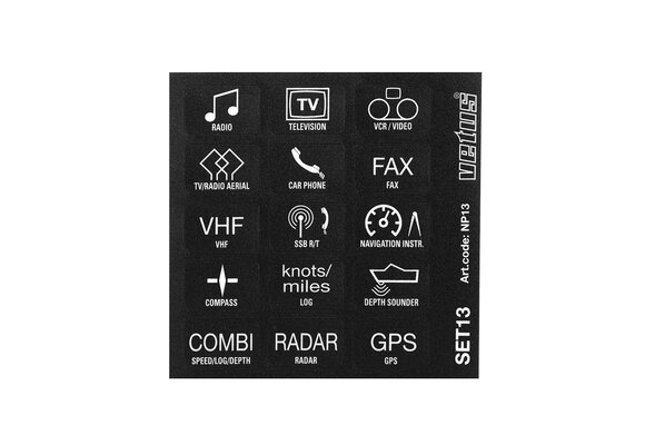 VETUS Set tekstplaatjes NP13 tbv