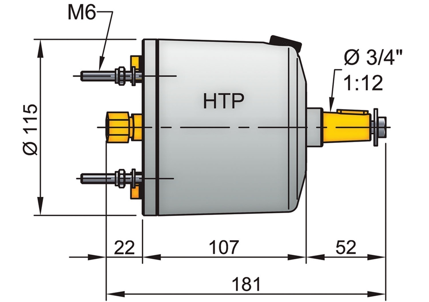 VETUS Stuurpomp HTP30 voor 10mm leiding