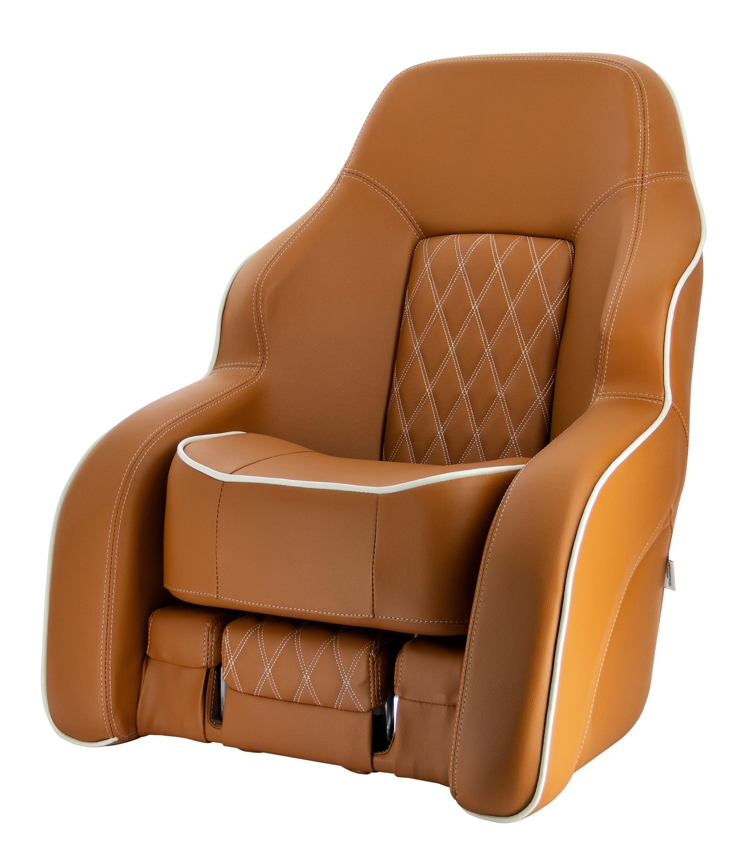 VETUS Stoel "Commander", skai oranje bruin (cognac),