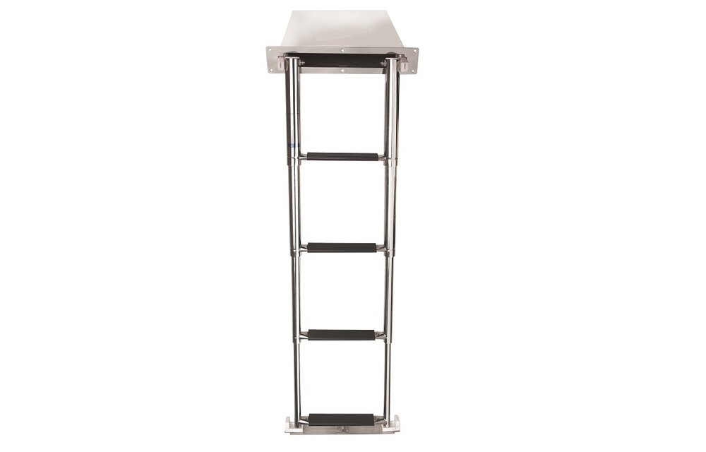 VETUS Zwemladder, SS316, 4 trede met synthetiche grips, telescopic built in