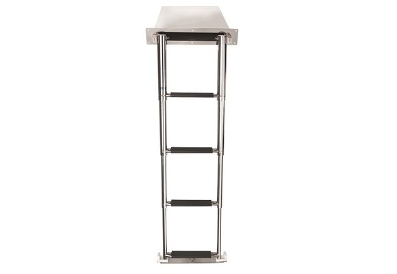 VETUS Zwemladder, SS316, 4 trede met synthetiche grips, telescopic built in