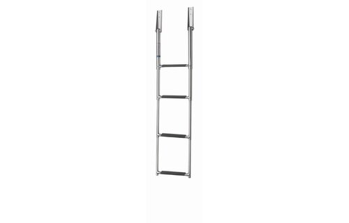 VETUS Zwemladder, SS316, 4 trede met synthetiche grips, telescopic transom mounted