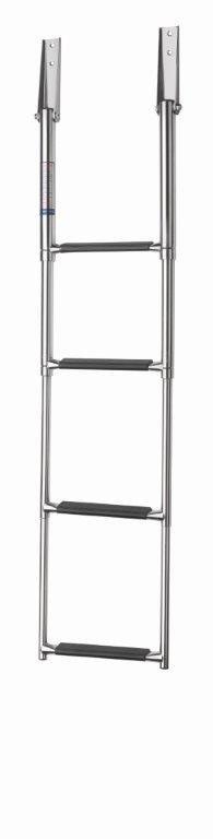 VETUS Zwemladder, SS316, 4 trede met synthetiche grips, telescopic transom mounted