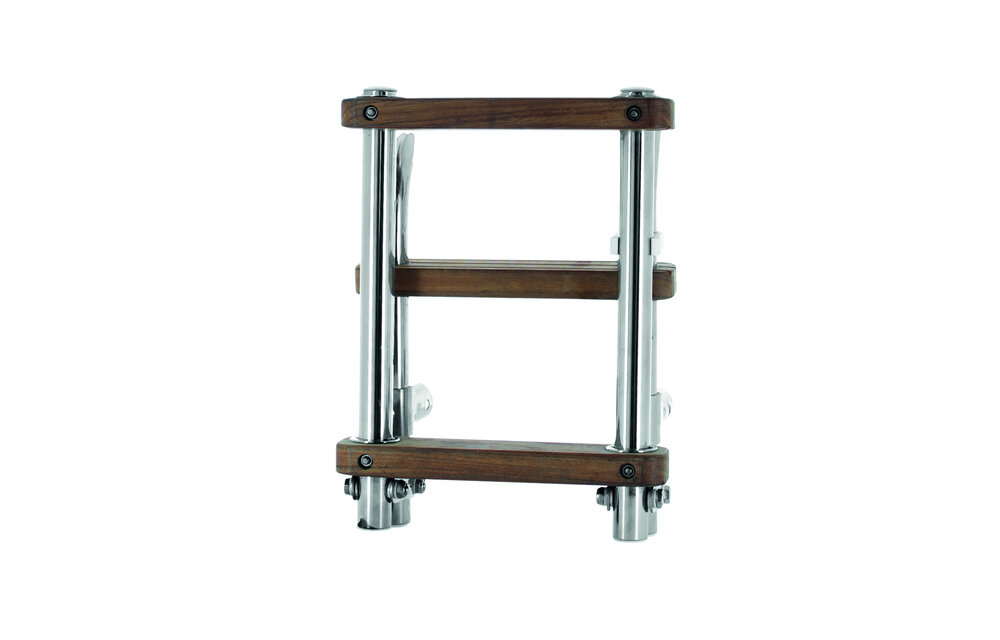 VETUS Opvouwbare ladder met teakhouten treden folding steps SS316, teak steps
