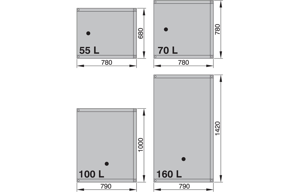VETUS Flexibele vuilwatertank