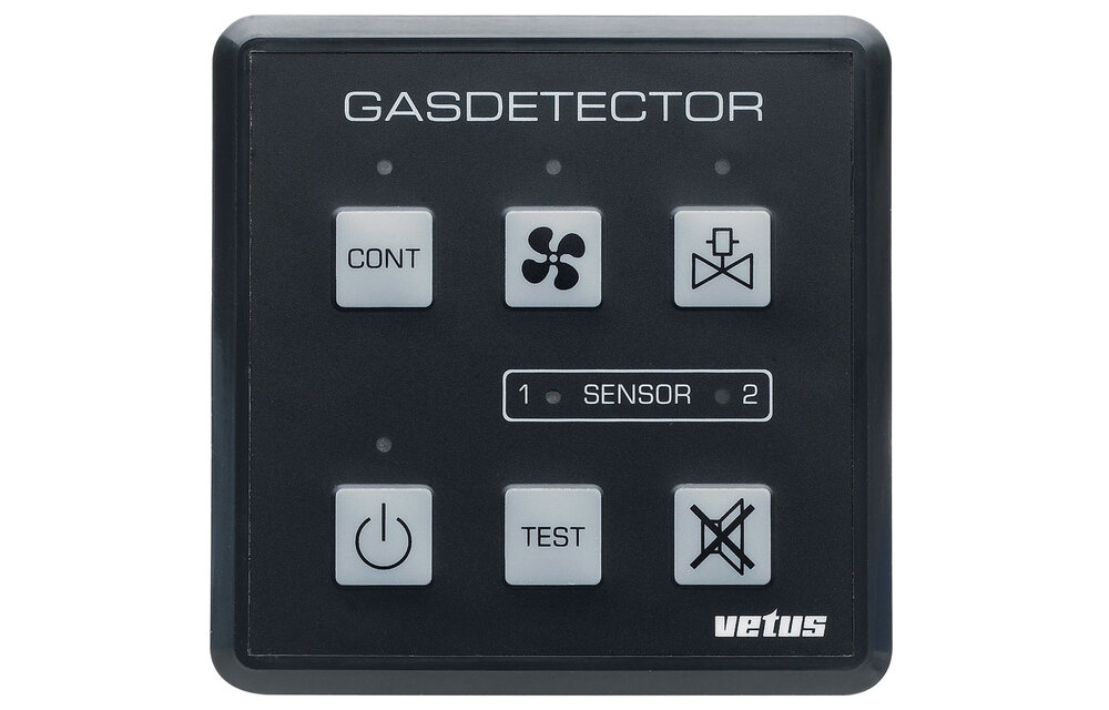 VETUS Gas/koolmonoxide detector 12/24 Volt, incl. sensor