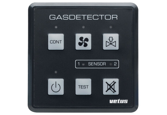 VETUS Gas/koolmonoxide detector 12/24 Volt, incl. sensor