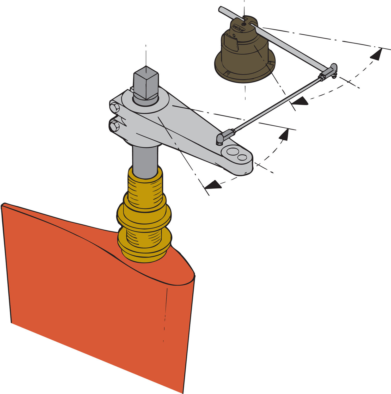VETUS Roerstandgever type RPI1718