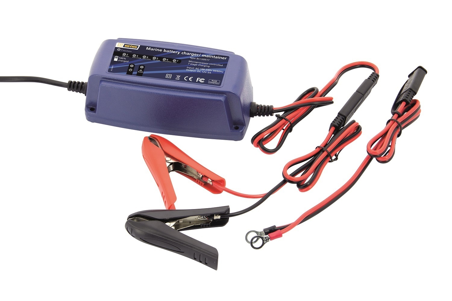 VETUS Accu lader 12V 5A 7 traps laad programma