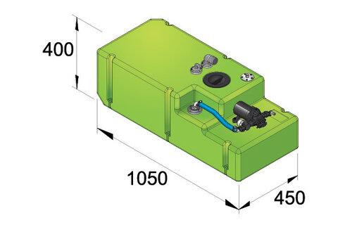 VETUS Watertank - Watertanksysteem 120 l