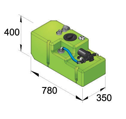 VETUS Watertank - Watertanksysteem 61 l