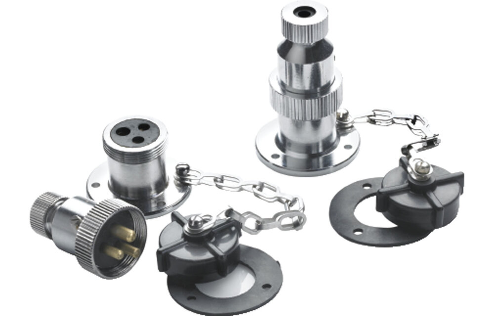 VETUS Waterdicht Stopcontact, waterdicht met steker met 3 polen 3p ms verchr.