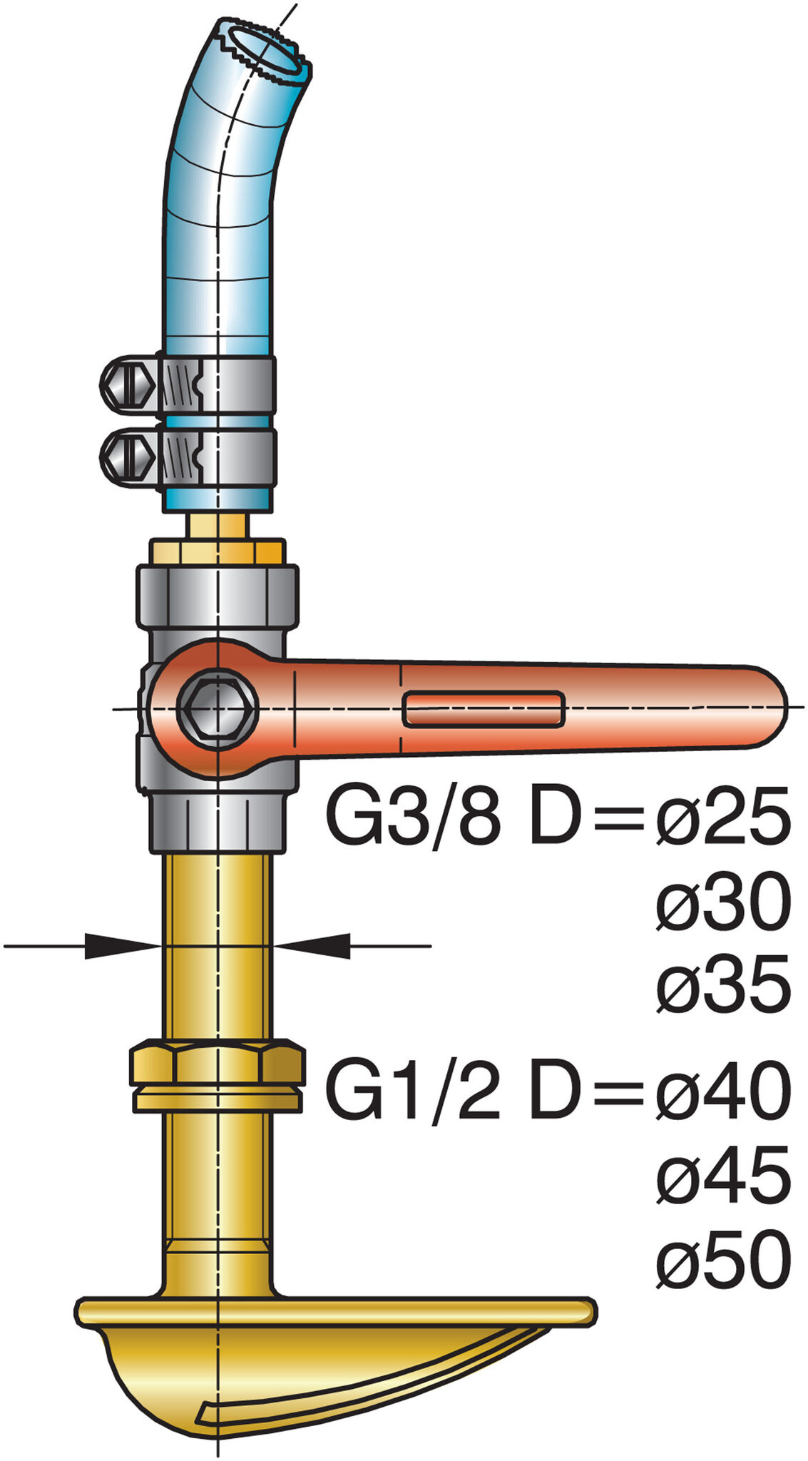 VETUS waterschepset voor 20-30-35 mm schroefas