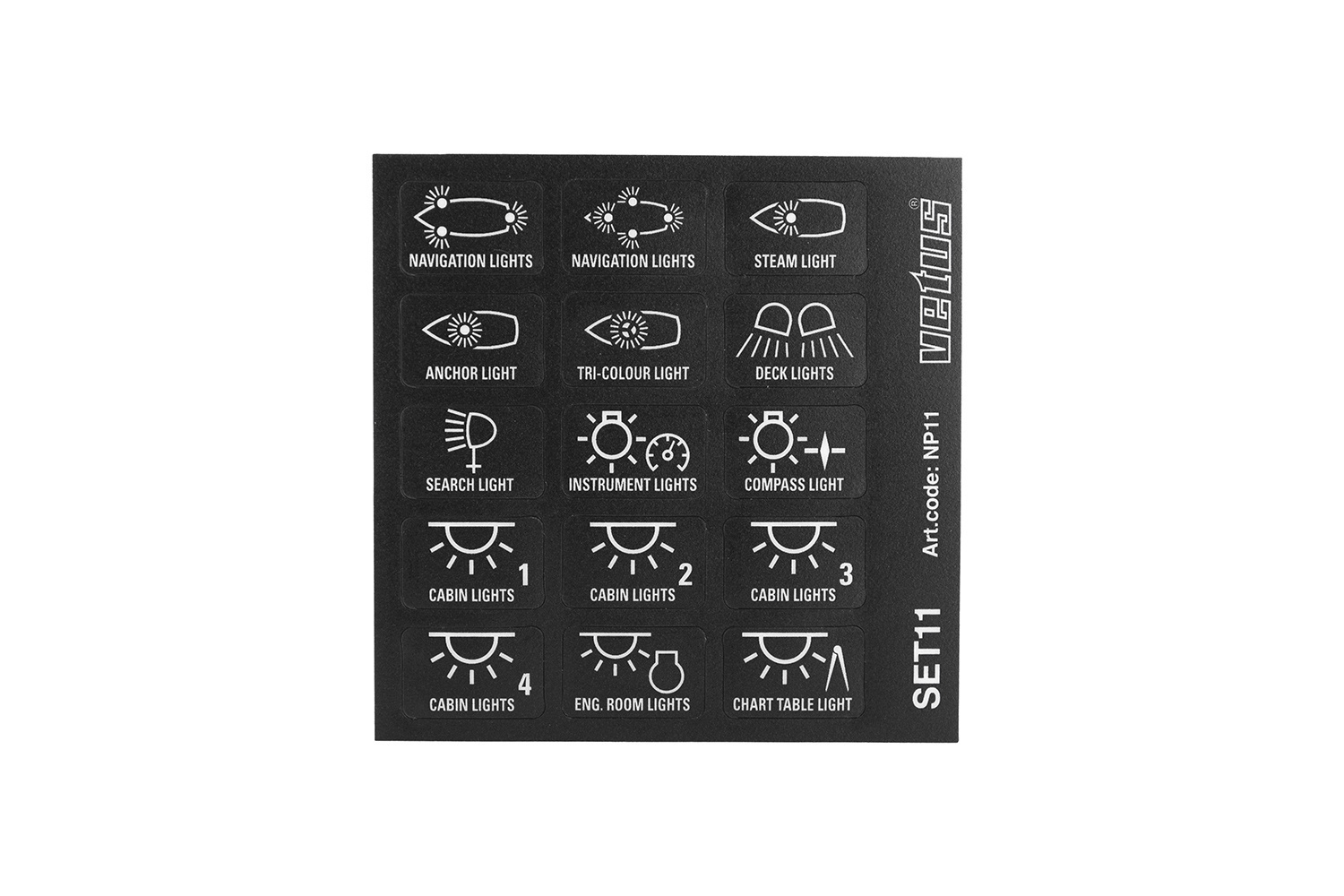 VETUS Set tekstplaatjes