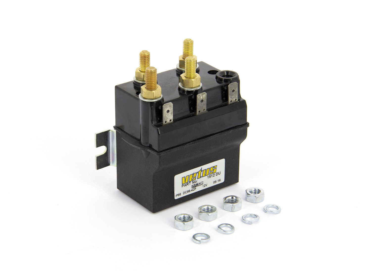 VETUS Dubbel relais, 12 Volt/1500 Watt, M6 terminals