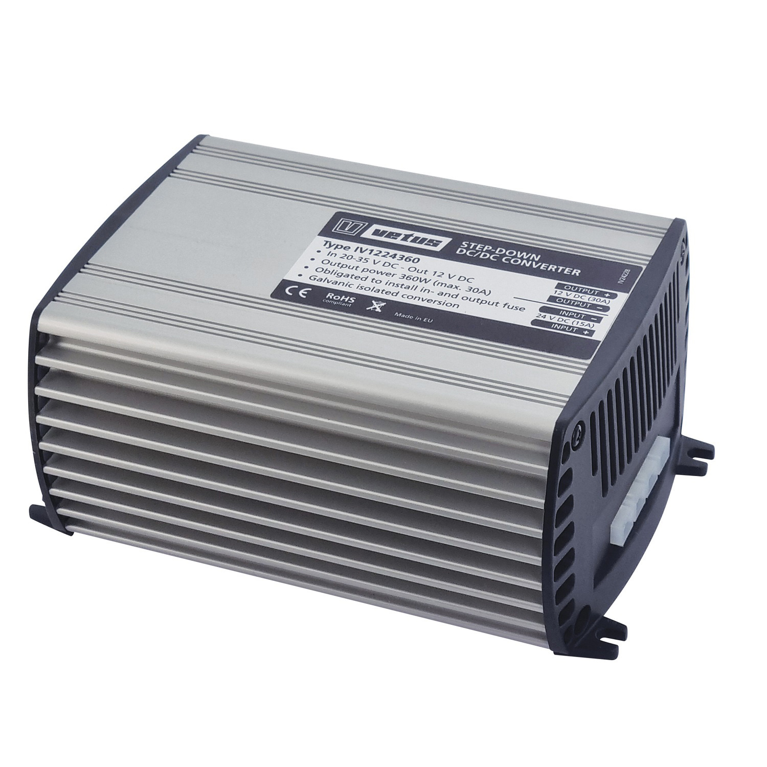 VETUS Omvormer 360W 12VDC -24VDC