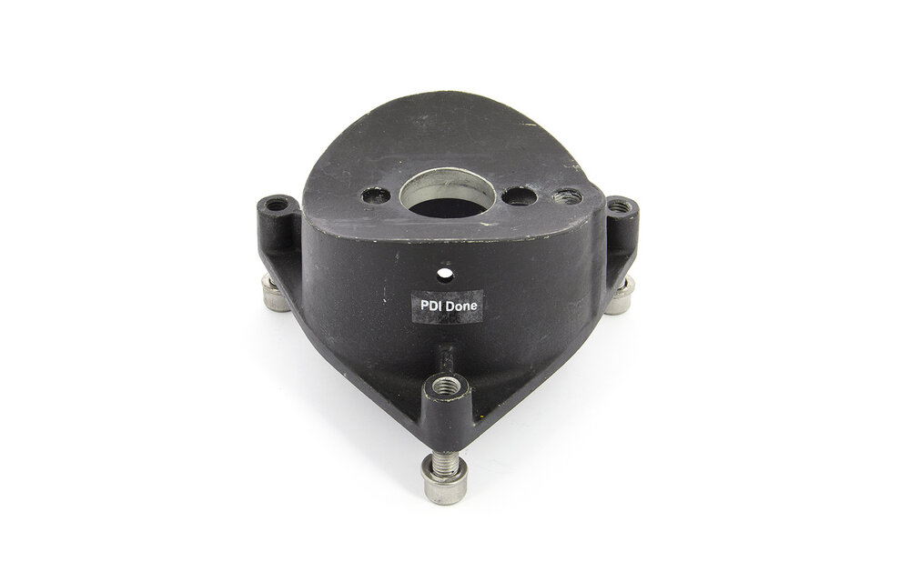 VETUS Tussenflens BOW35 aluminium, zwart RAL9005